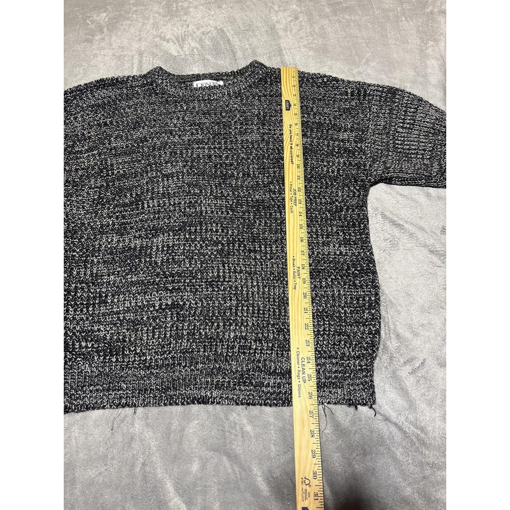 Honors Sweater Mens Gray Marled Chunky Knit Crewneck Pullover No Size Tag - Picture 7 of 10
